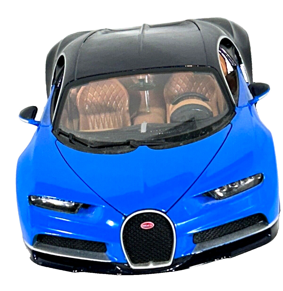 BURAGO 1:18 Scale Diecast Model Car Bugatti Chiron Blue/Black