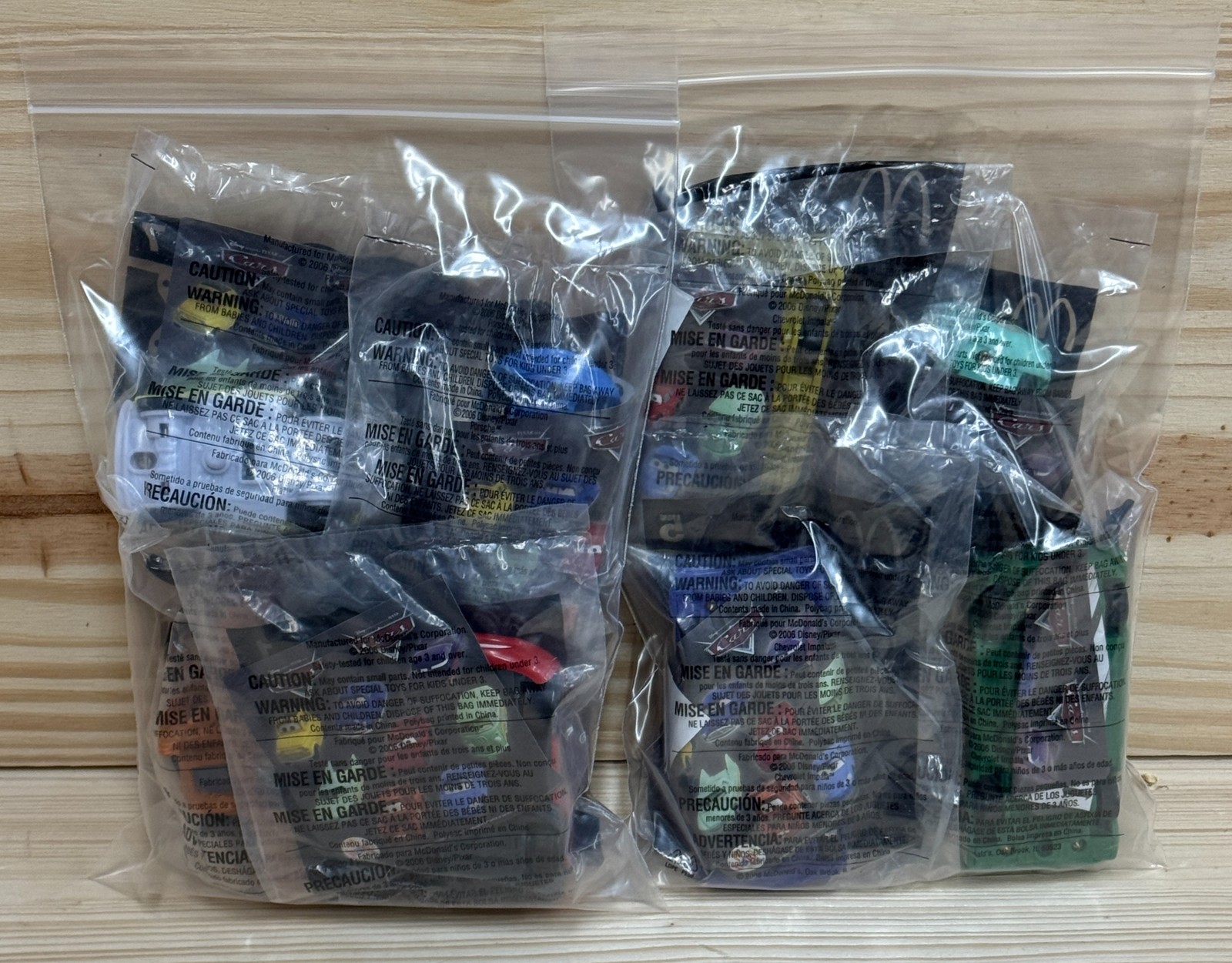 McDonald’s Happy Meal Disney Pixar Cars 2006 Complete Set of 7 New Sealed Toys