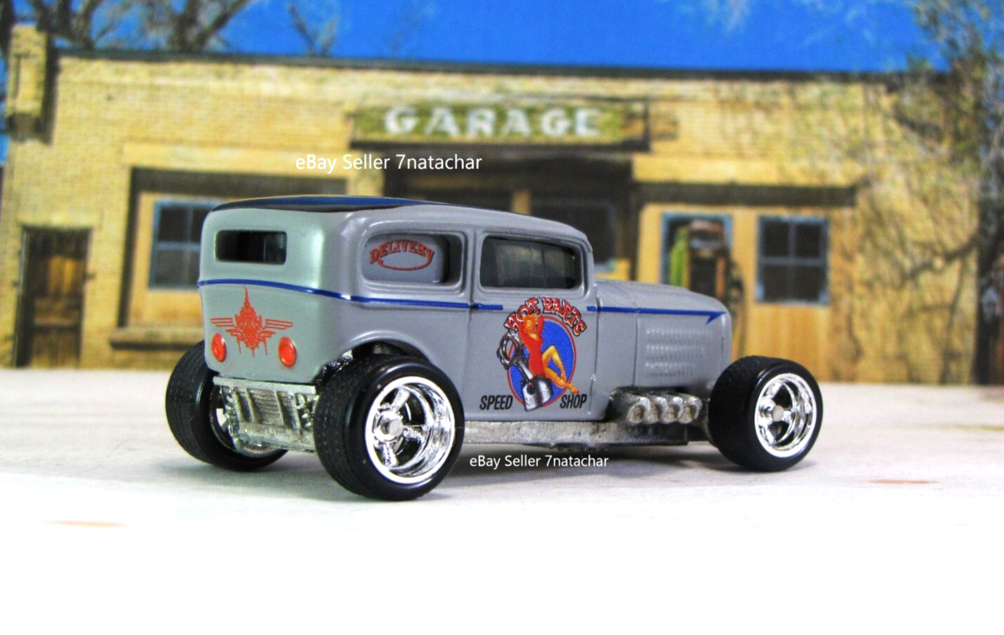 Ford Garage 1932 Flathead Hot Rod Shop Parts Delivery Pinup Art Truck Model
