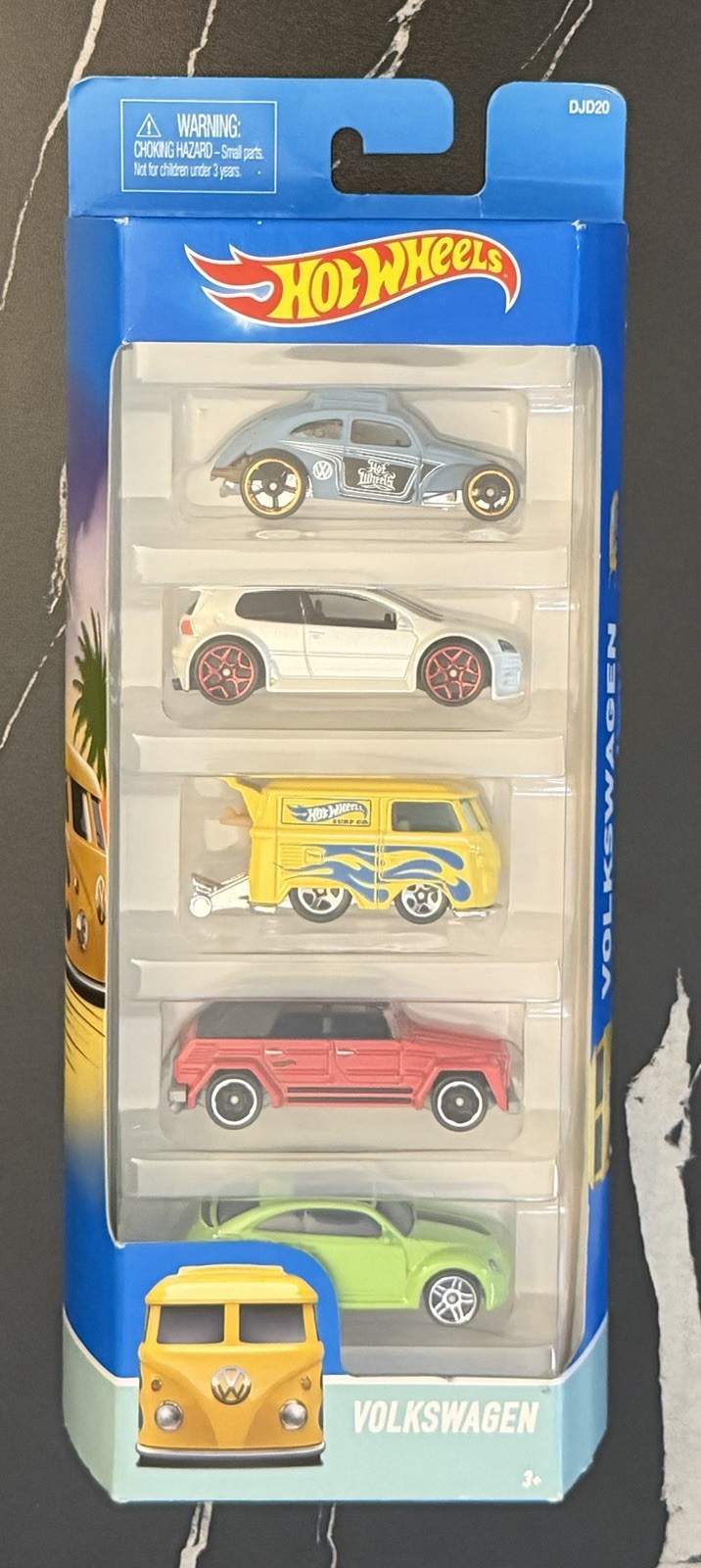 Hot Wheels Volkswagen 5-Pack: Golf GTI Custom Beetle Kool Kombi Beetle Type 181