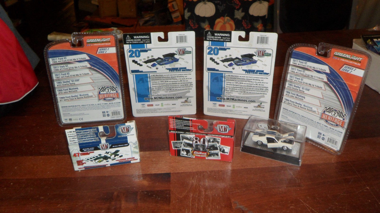 Lot of 7 1/64 1965 1966 Ford Mustang Fastback GT Shelby GT350 M2 GL Diecast Cars