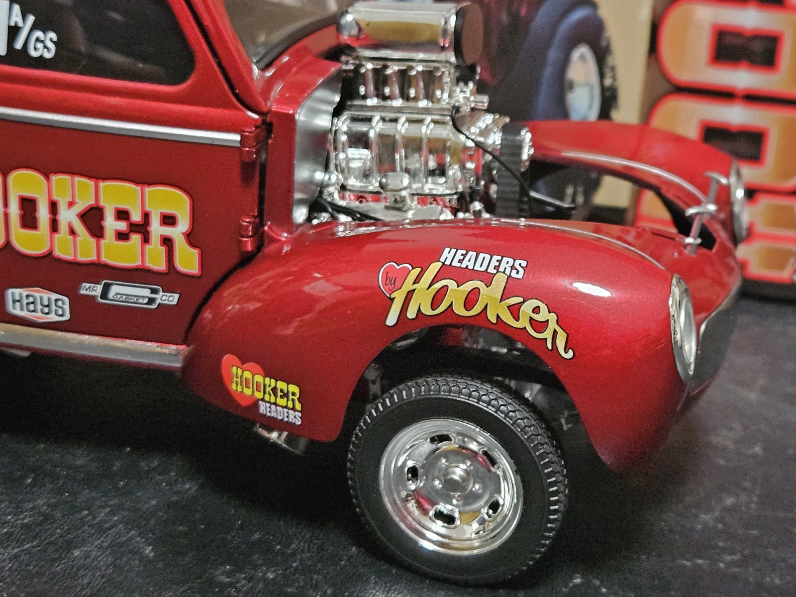 Acme 1:18 1941 WILLYS GASSER HOOKER HEADERS HOLLEY NHRA DRAGSTER A1800910. NEW!