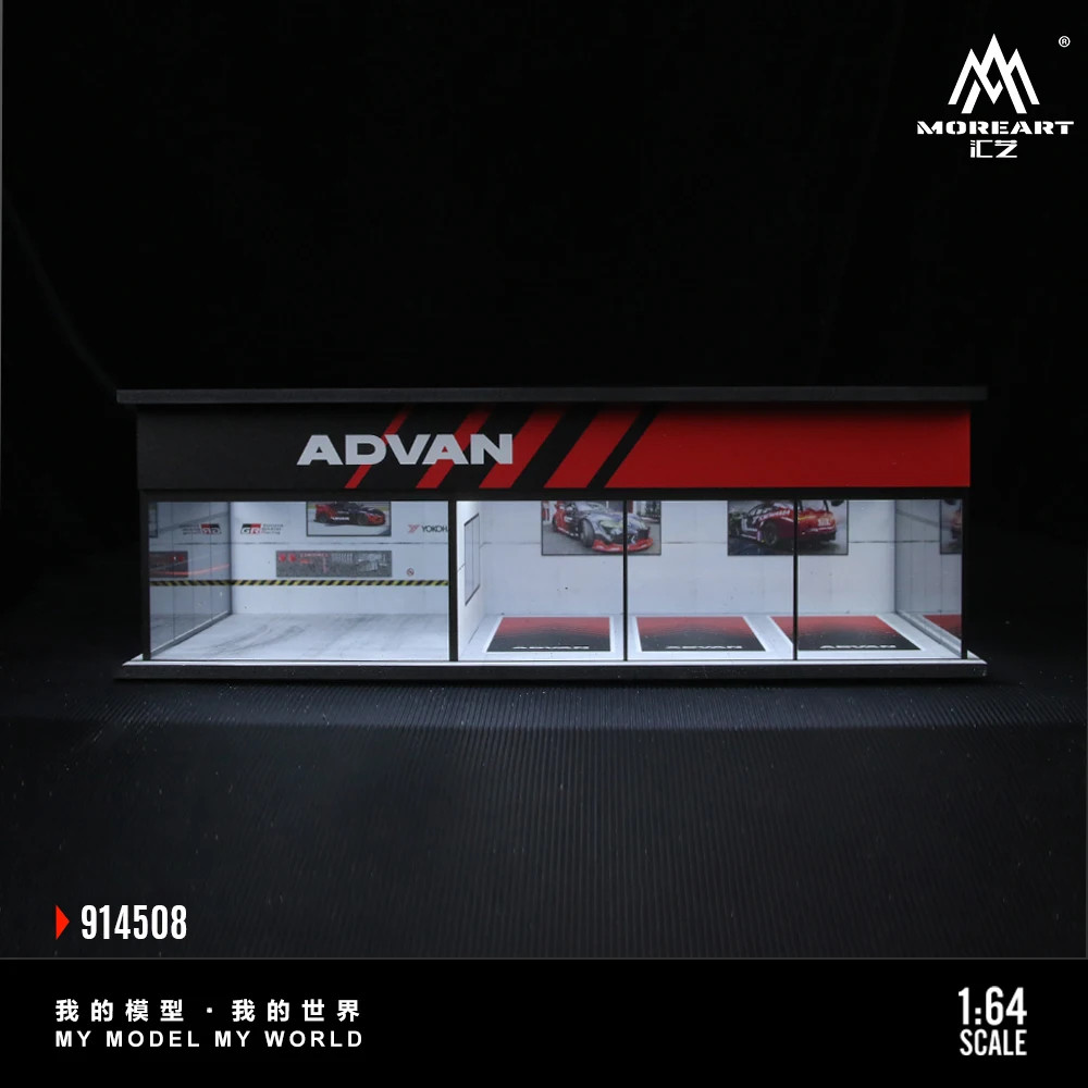 More Art 1:64 Advan/Spoon Exhibition Hall Parking Lot Diorama For Display&Collec