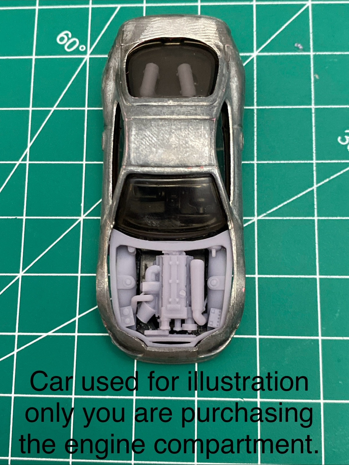 1/64 Scale Engine Compartment For Hotwheels Toyota Supra Mk4 Diecast Customs