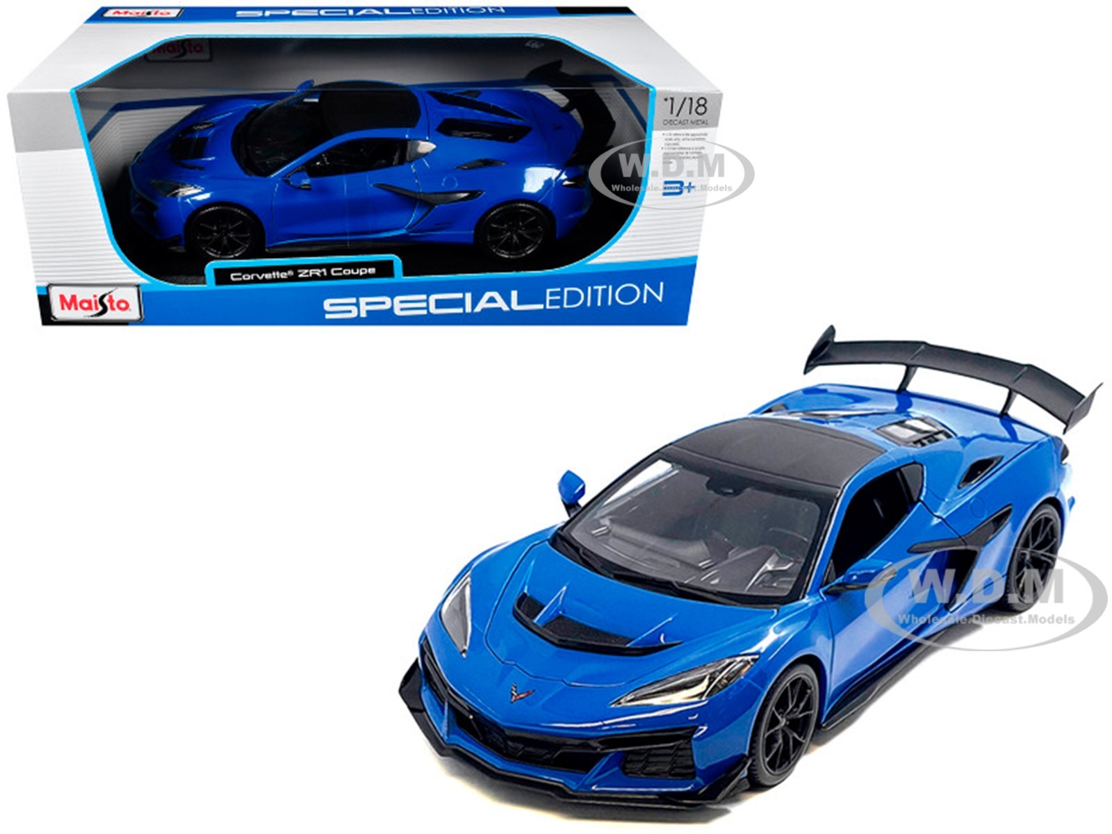CHEVROLET CORVETTE ZR1 COUPE BLUE 1/18 DIECAST MODEL CAR BY MAISTO 31475