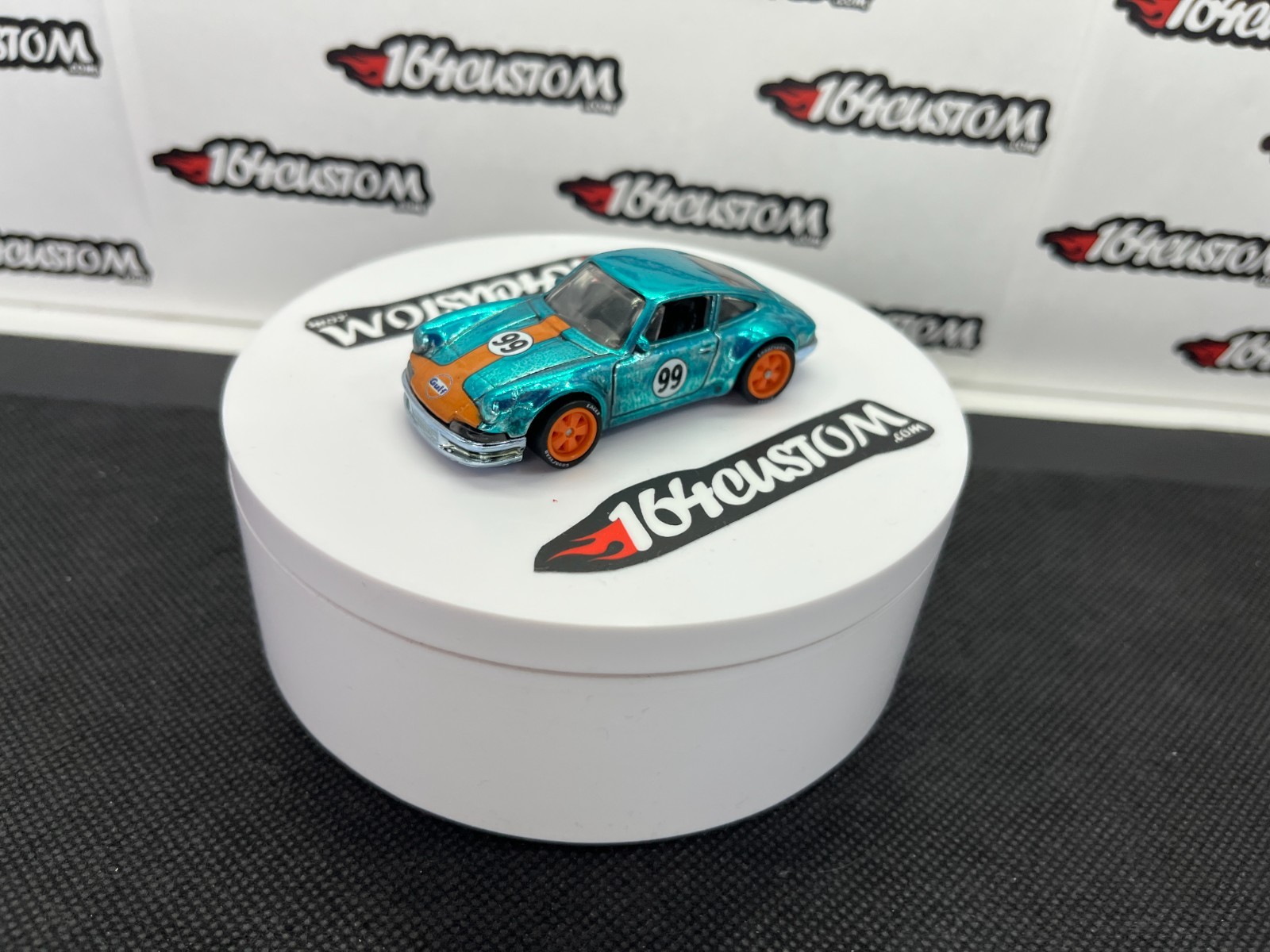 Hot Wheels Porsche 911 Gulf Racing – Custom PATINA spectraflame aqua – LOOK