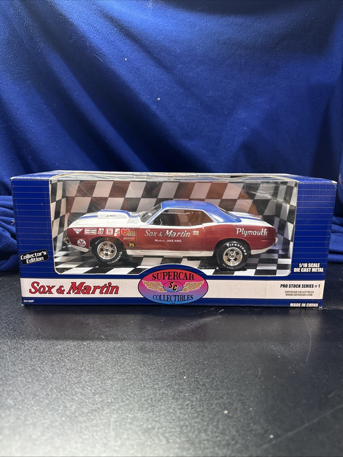 #1 PRO STOCK SUPERCAR COLLECTIBLES 1970 SOX & MARTIN HEMI CUDA 29168P
