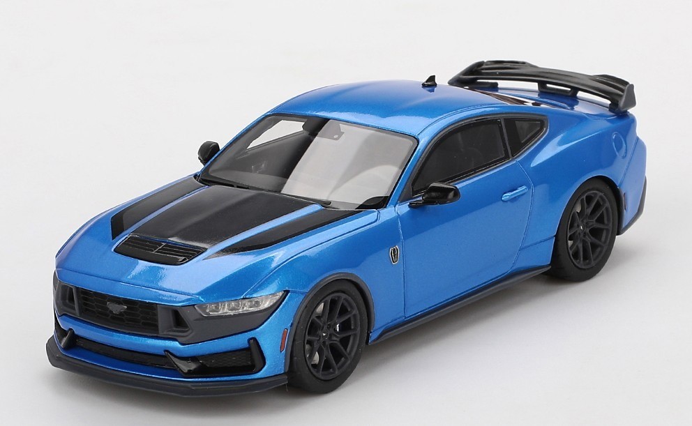 Ford Mustang Dark Horse 2024 Grabber Blue in 1:43 scale by True Scale Miniatures