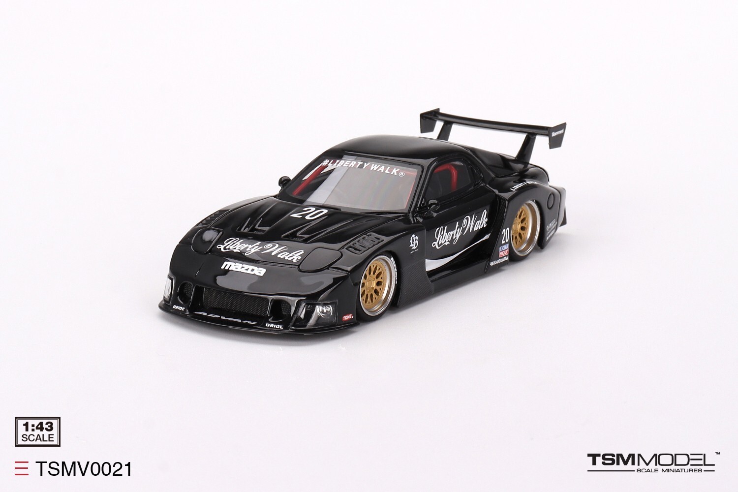 TSM-Model 1:43 Mazda RX-7 LB-Super Silhouette Liberty Walk Black TSMV0021