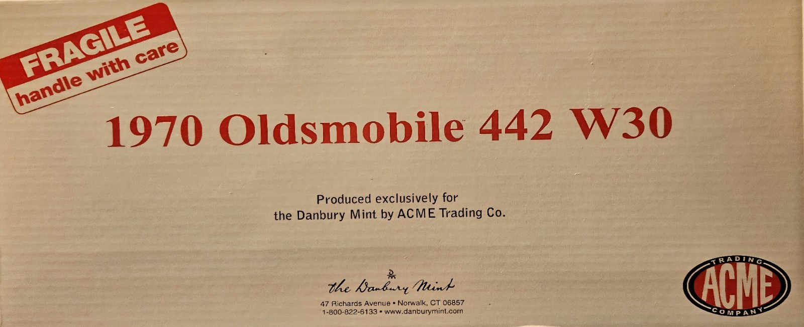 RARE 1970 Oldsmobile 442 W-30 – The Danbury Mint – 1:18 model by Acme