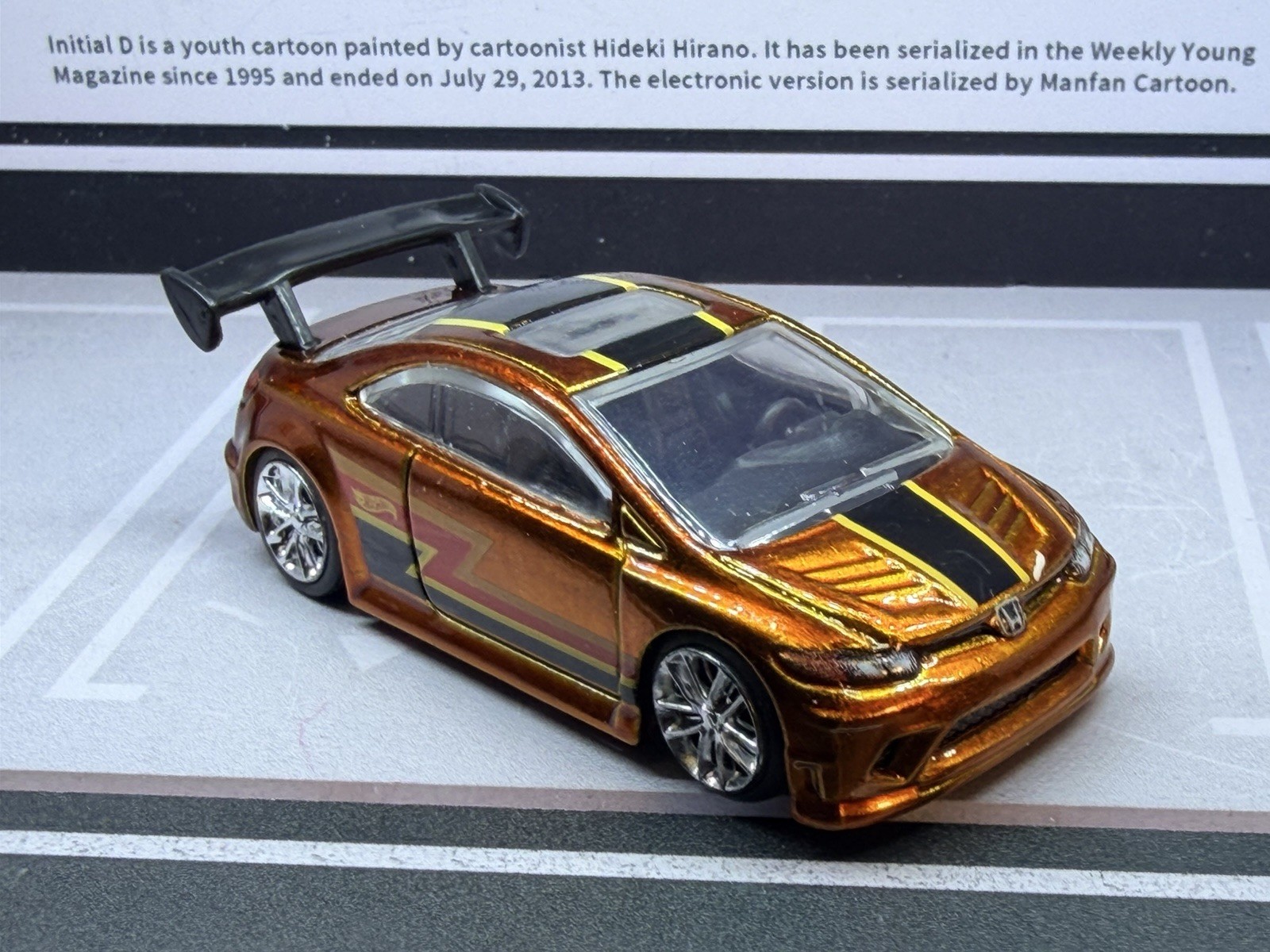 CUSTOM Orange 2006 Honda Civic Si • Real Riders 2025 Hot Wheels wheel swap