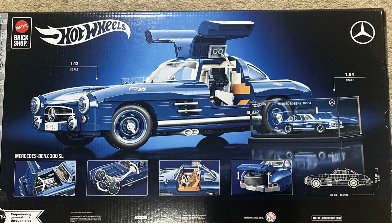 Mattel Brick Shop Hot Wheels Premium Series Building Set Mercedes-Benz 300 SL