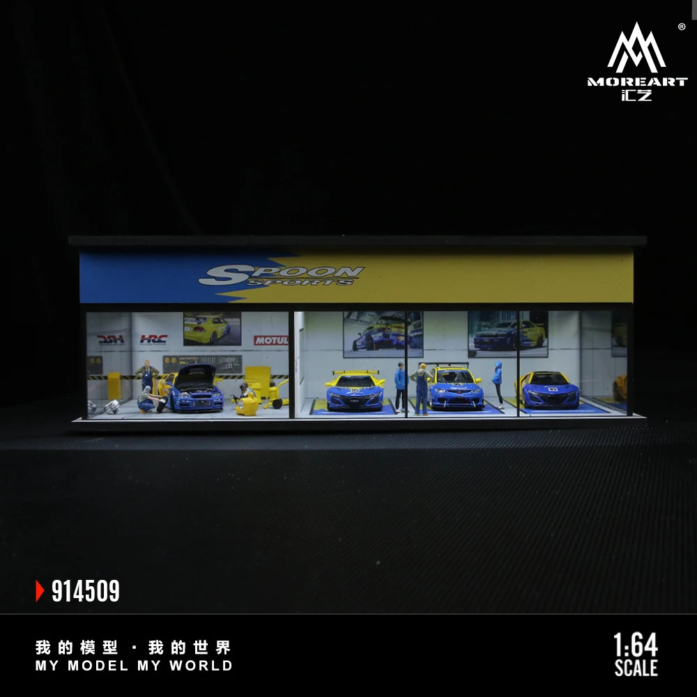 More Art 1:64 Advan/Spoon Exhibition Hall Parking Lot Diorama For Display&Collec