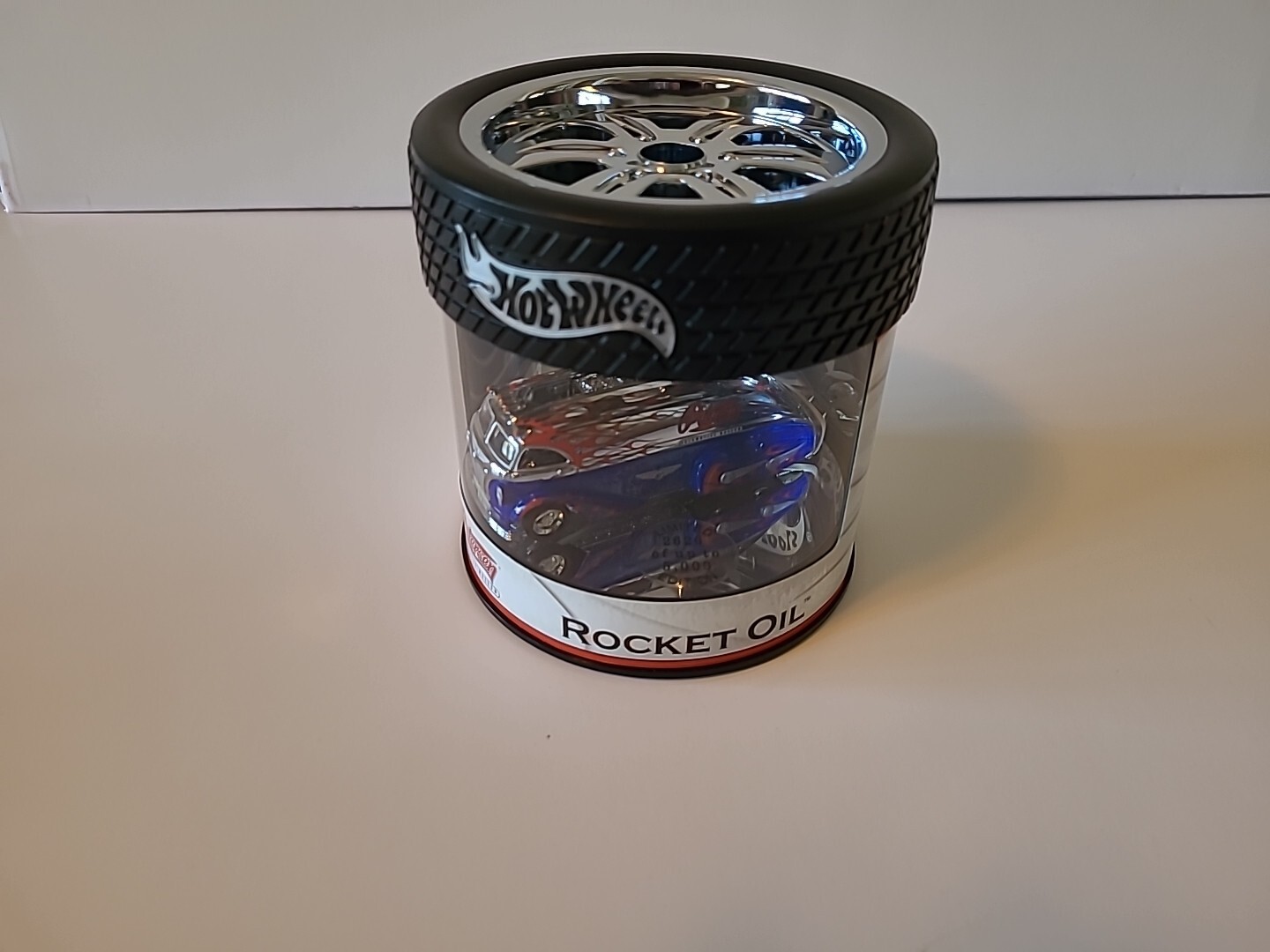 Hot Wheels 2004 Petersen Automotive Museum Oil Can Rocket Oil Tanker Blue