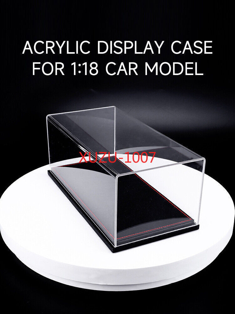 Diorama Acrylic Display Case Show Case With PU Leather Base For 1/18 Car Model