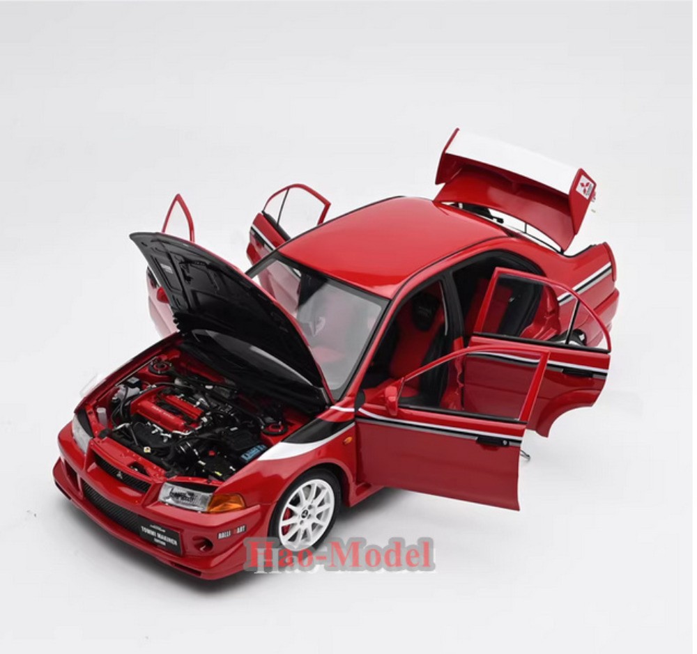 MotorHelix 1/18 Mitsubishi Lancer EVO 6.5 Alloy Diecast Model Car White/Red Gift