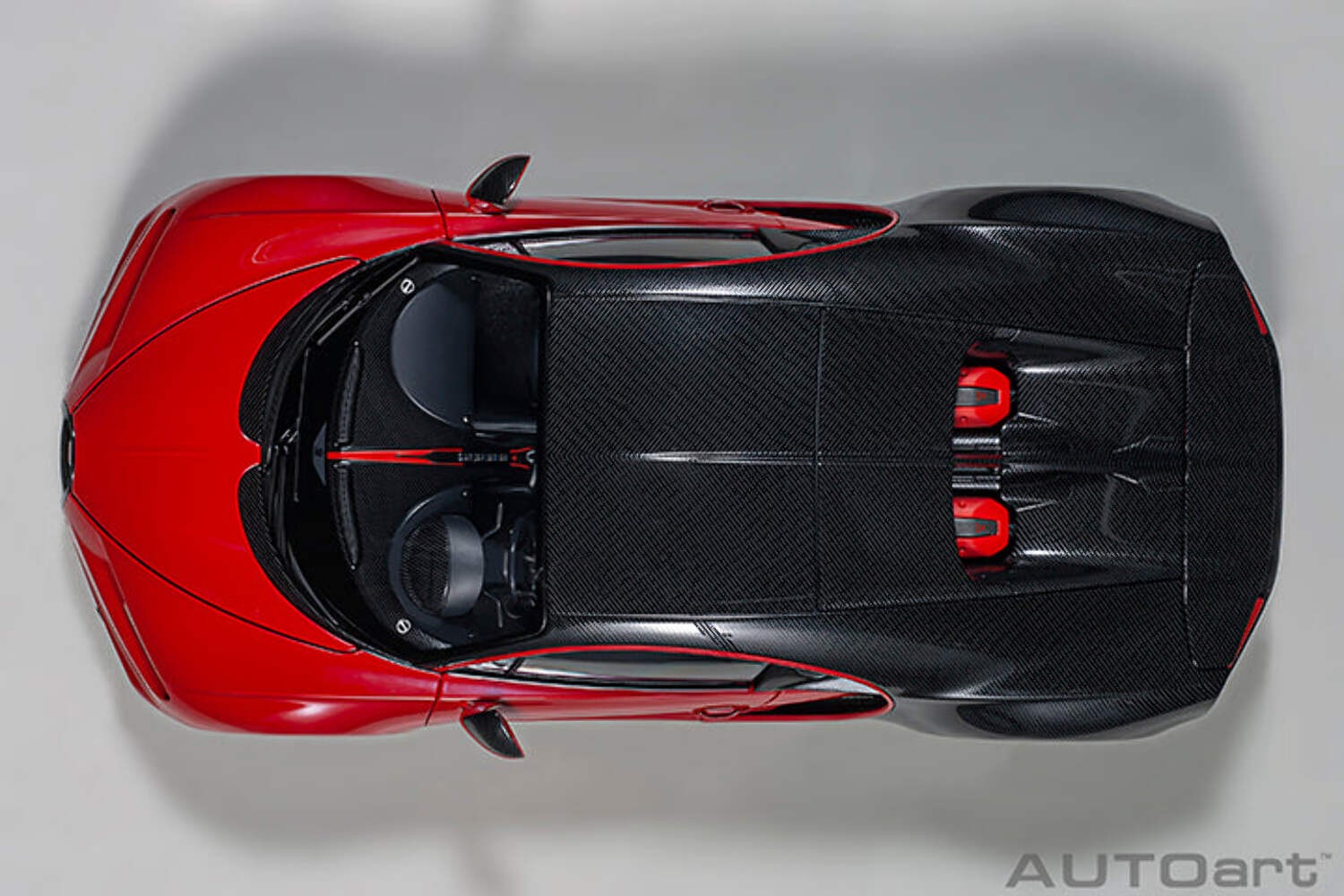 AUTOart 2019 Bugatti Chiron Sport Italian Red w/ Carbon Fiber 1:18 70996