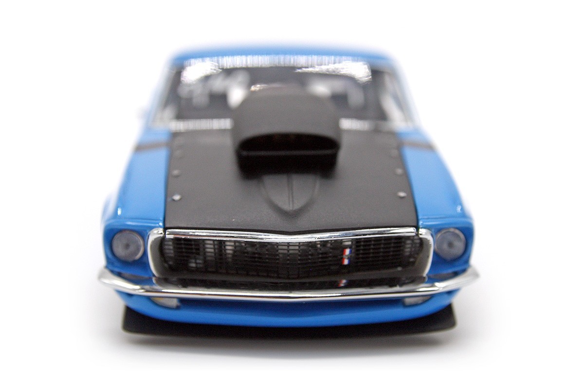 1969 Ford Mustang Boss Nine Pro Street (1:24) Blue/Black Diecast (LOOSE), by DM