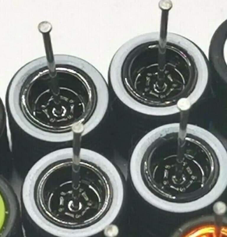 (NEW colors) Hot Wheels 5 Spoke Rubber Tire – 5 sets free 1 set