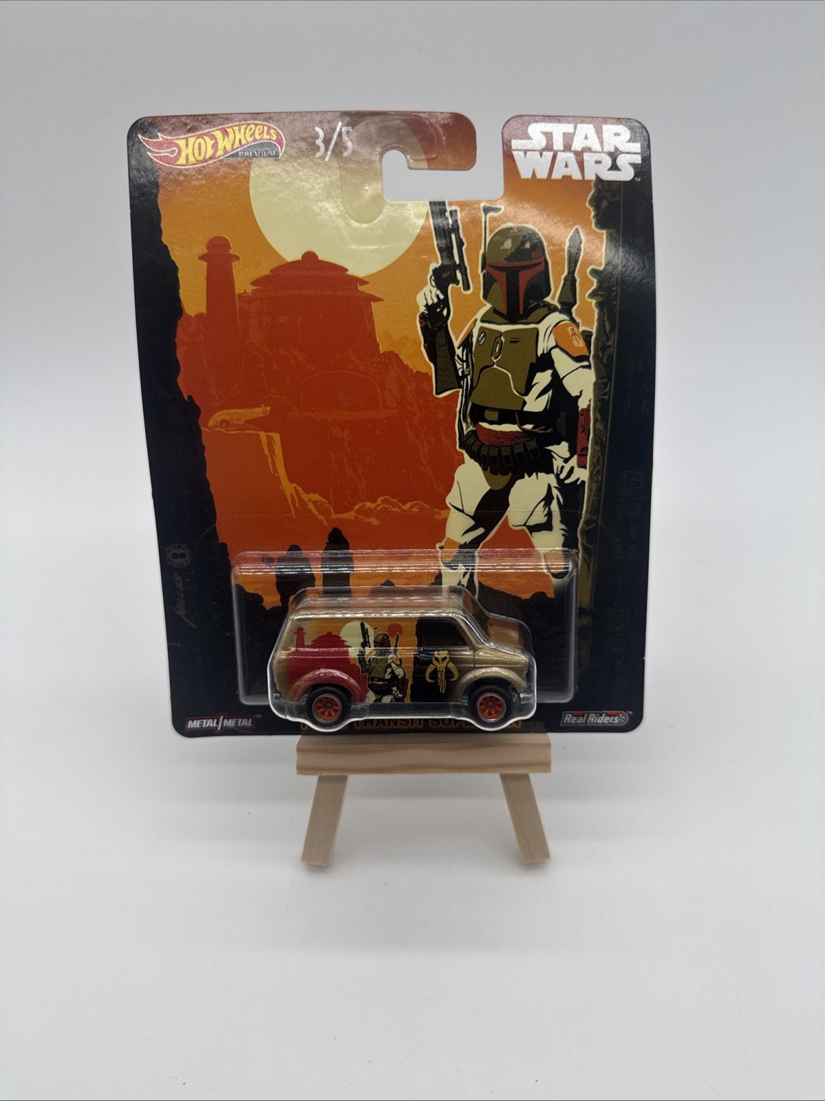 Hot Wheels 2019 Pop Culture Star Wars Boba Fett Ford Transit Supervan Real Ride