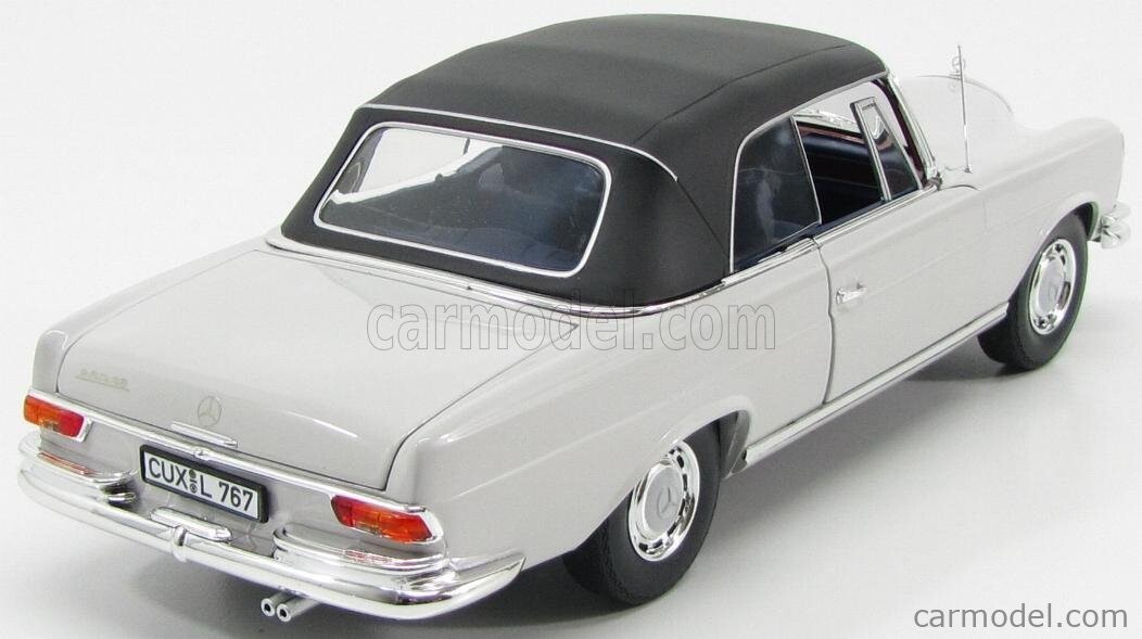 NOREV 1969 MERCEDES 280SE CABRIO Light Grey W/Removable Top 1:18*New! VERY RARE!