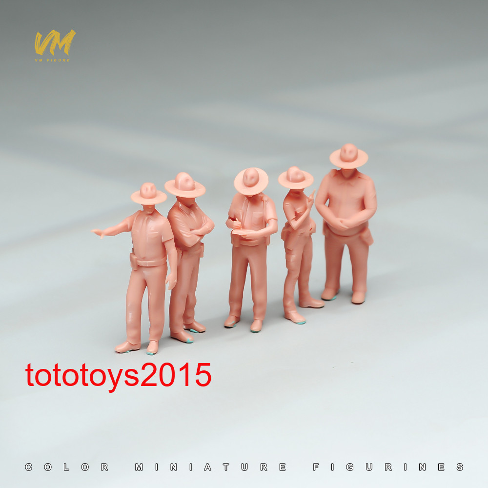 1/64 1/87 1/72 US Patrol Police Men Lady Scene Miniature Figures Doll Model Toy