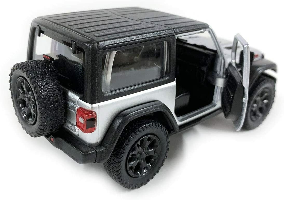 5 Inch – 2018 Jeep Wrangler Rubicon Hard Top – 1/34 Scale Diecast Model – SILVER