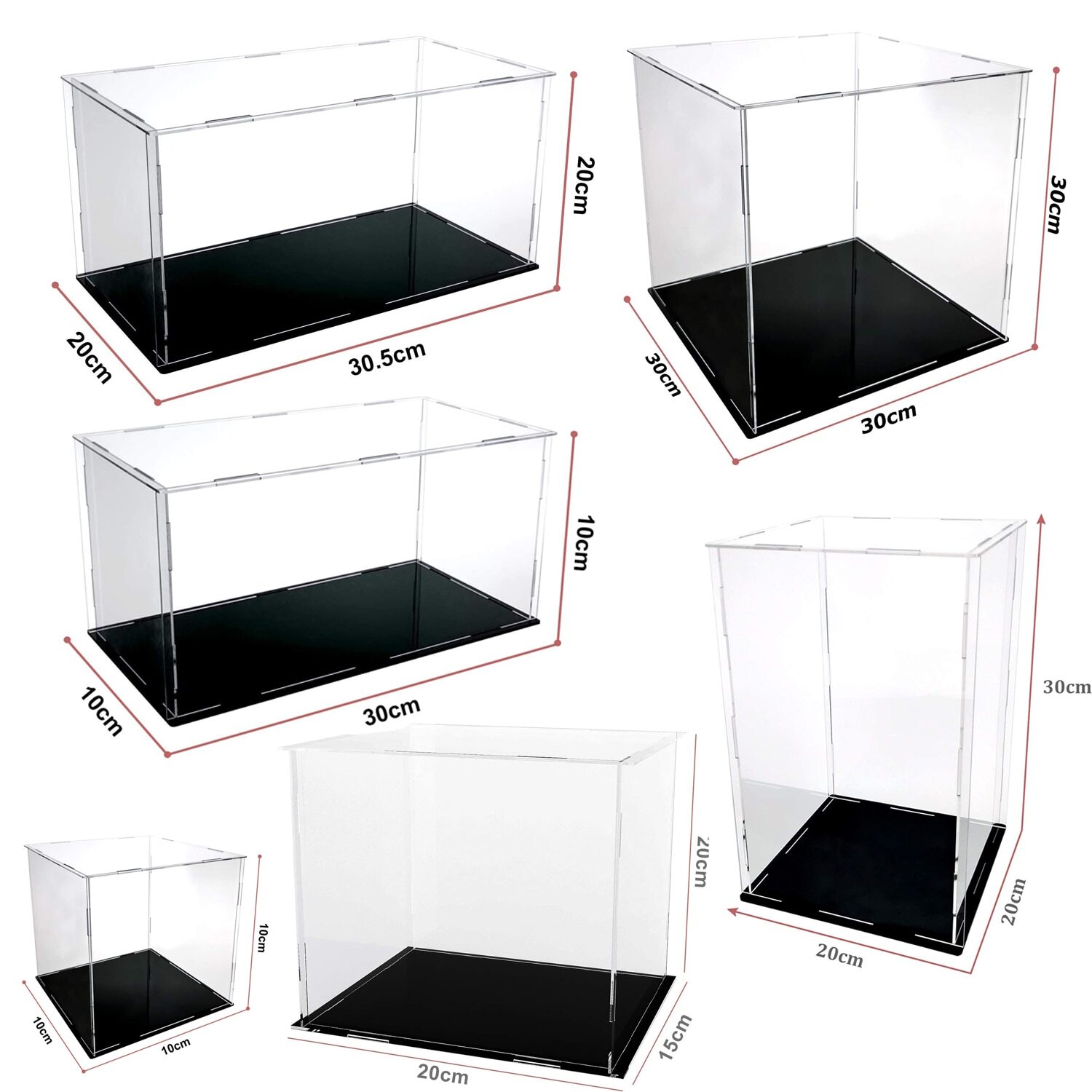 Clear Acrylic Display Case Dustproof Showcase for Action Figure/Toy/collection