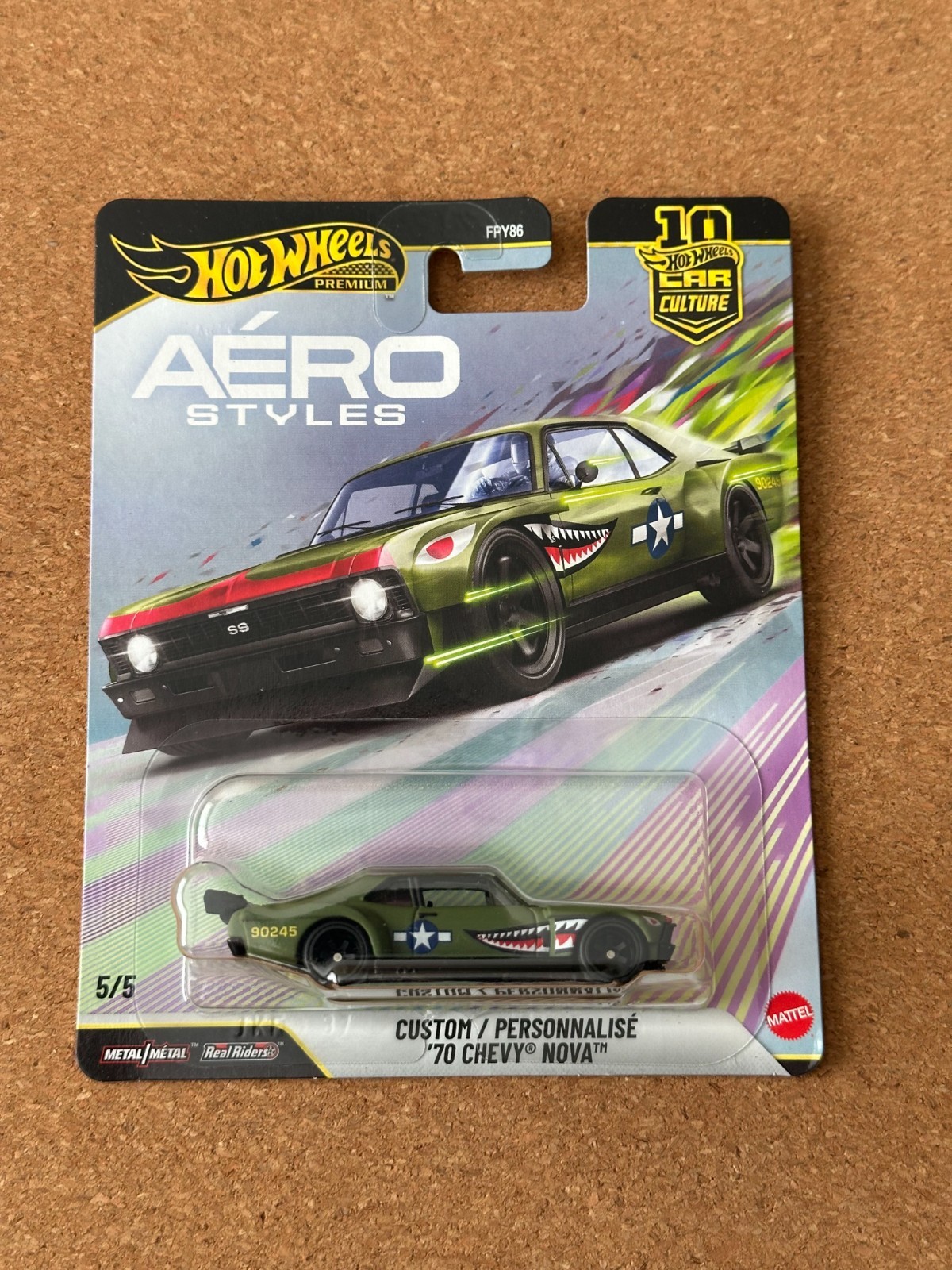 Hot Wheels Premium Car Culture Aero Styles Custom ’70 Chevy Nova – Fast Shipping