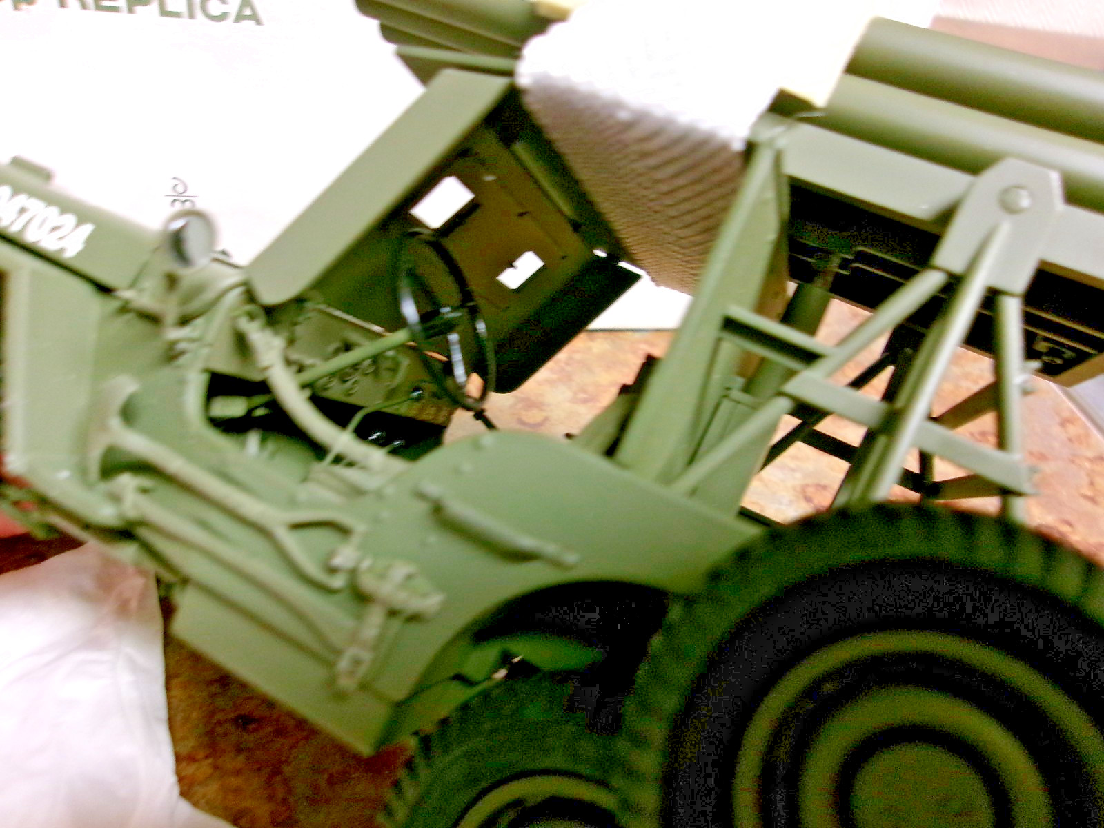 Danbury Mint World War II Jeep Replica W/Rocket Launcher 1:16-Full Package-NEW!