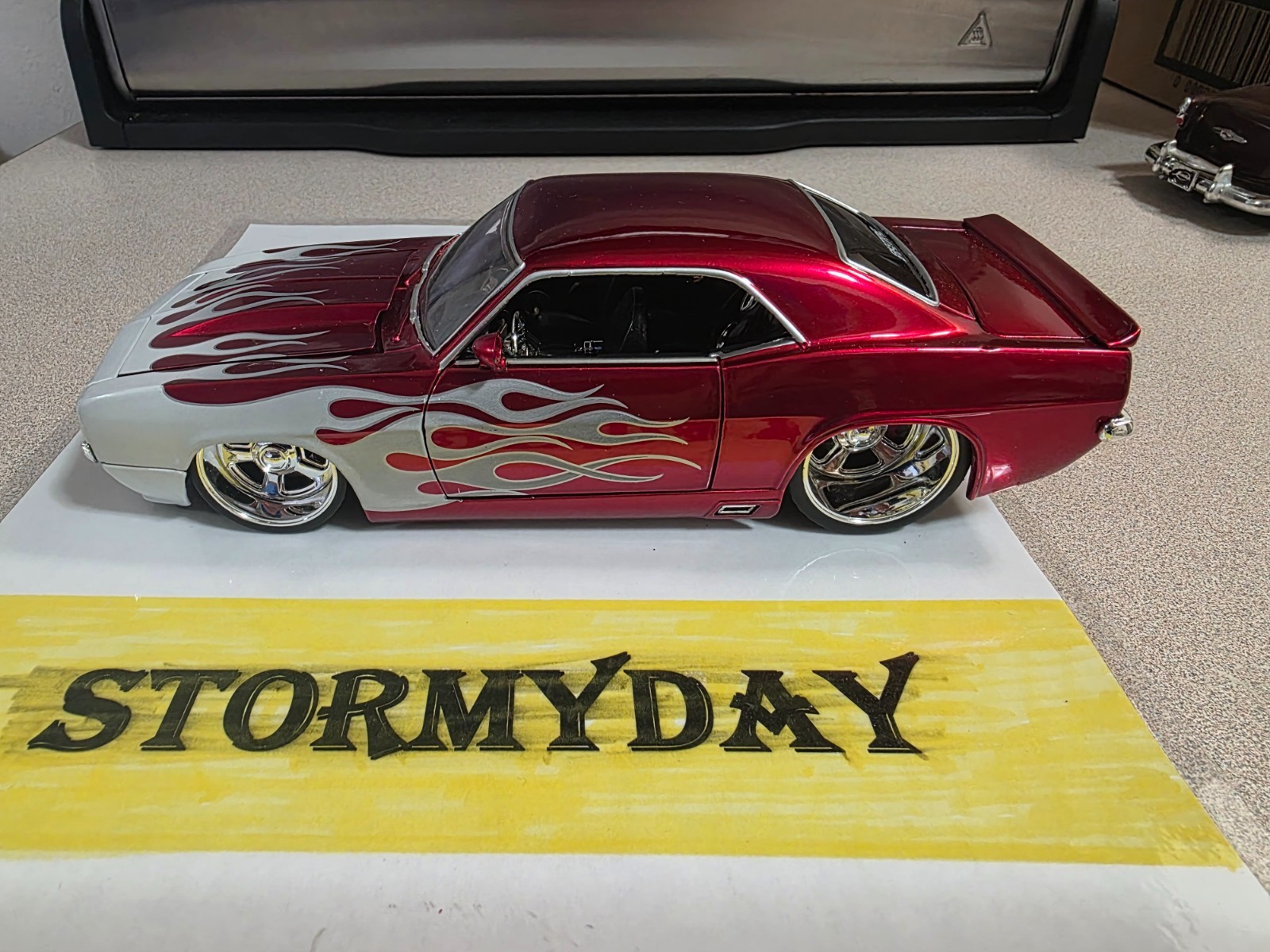 JADA BIGTIME MUSCLE 1969 CAMARO flames ULTRA RARE SCARCE 1/24 metallic red