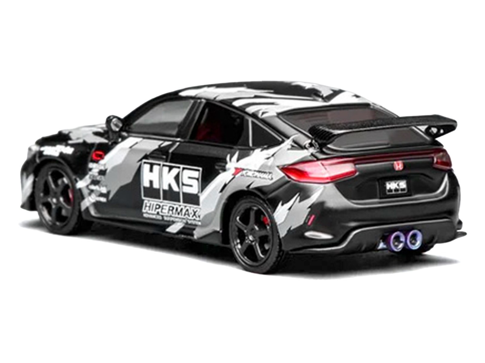 HONDA CIVIC TYPE R (FL5) RHD “HKS” MATT BLACK 1/64 DIECAST BY MOTORHELIX M65320