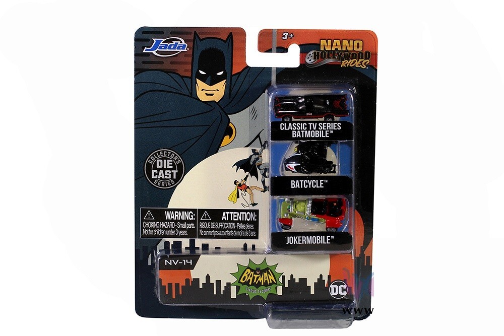 Nano Hollywood Rides Classic TV Series Batmobile 3-Pack Jada 1:65, 31988