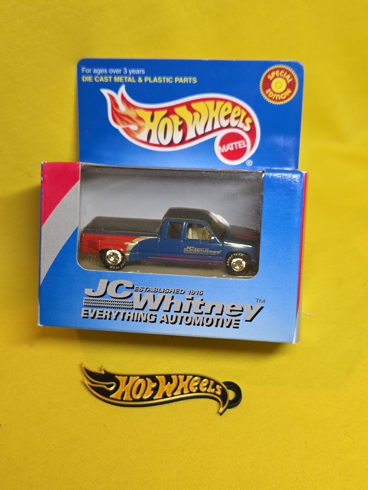 Hot Wheels JC Whitney Chevy C3500 Dually in Blue Real Riders Sealed & Gift🔥48