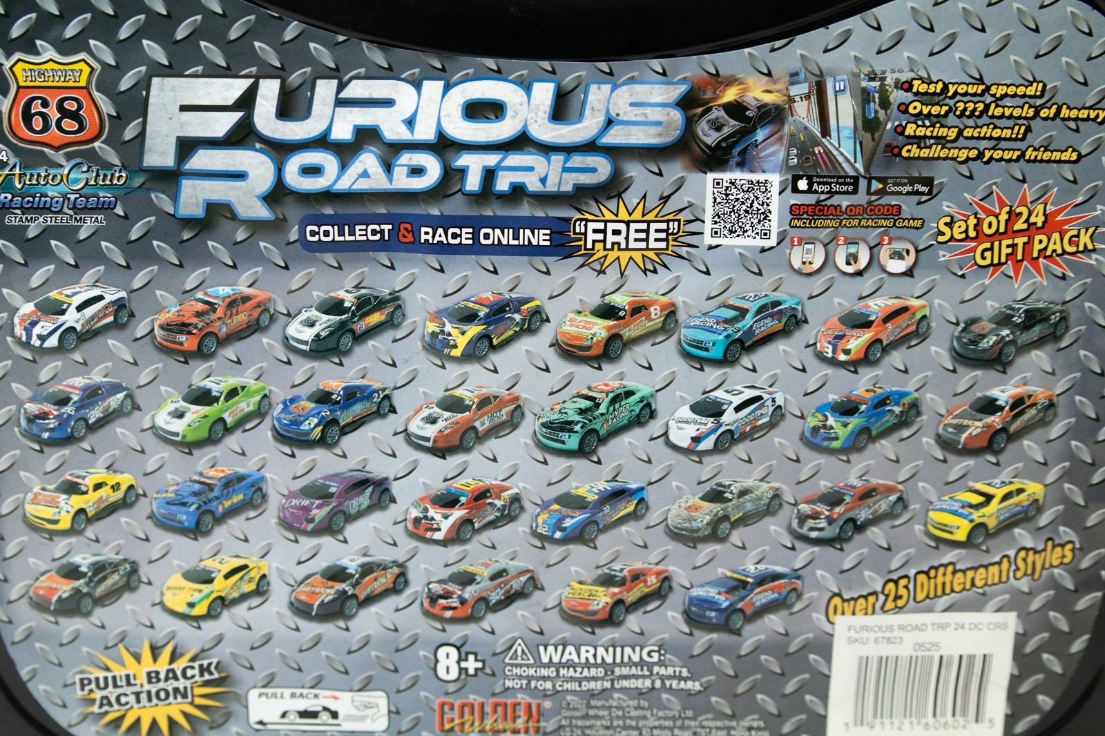 NEW Furious Road Trip, 24 Pullback Action Cars With Carrying Case #6