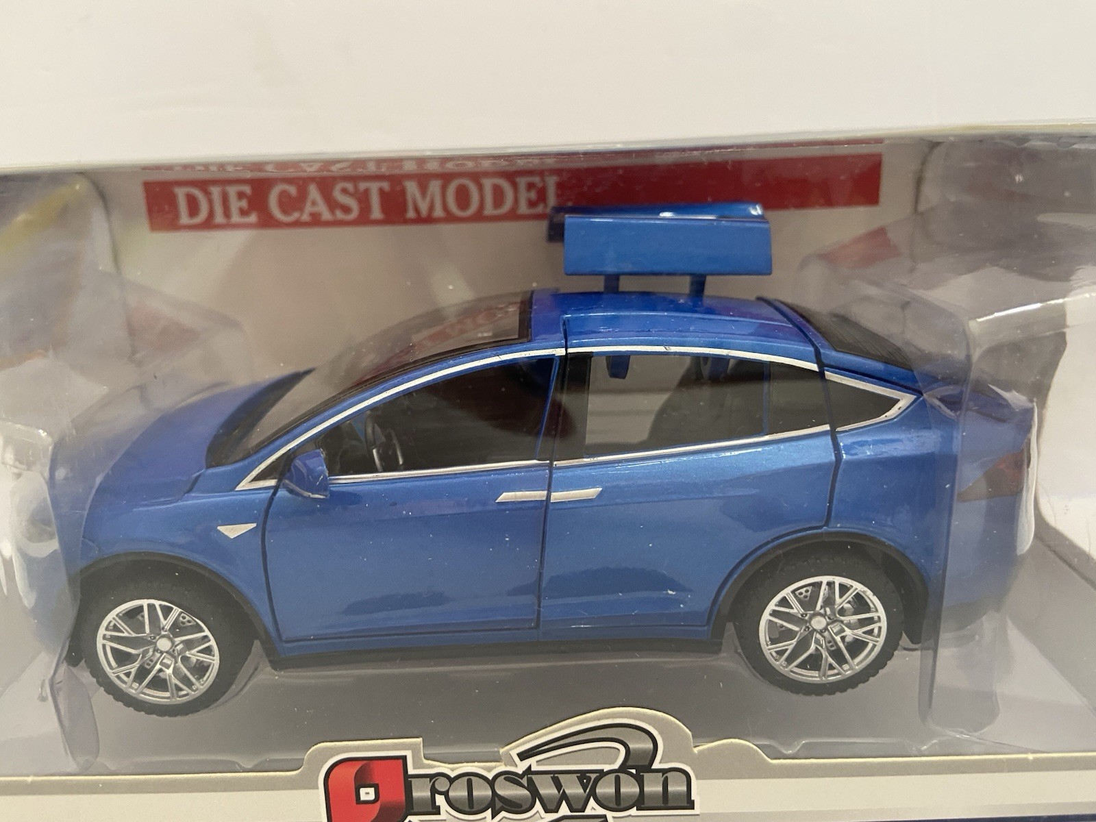Proswon Diecast Tesla Model X 1:32 Light Sound Pull Back Action New Open Box U4