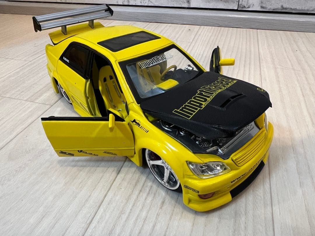 Rare 1/24 Lexus IS300 (Altezza) Model Car Yellow Finish Used