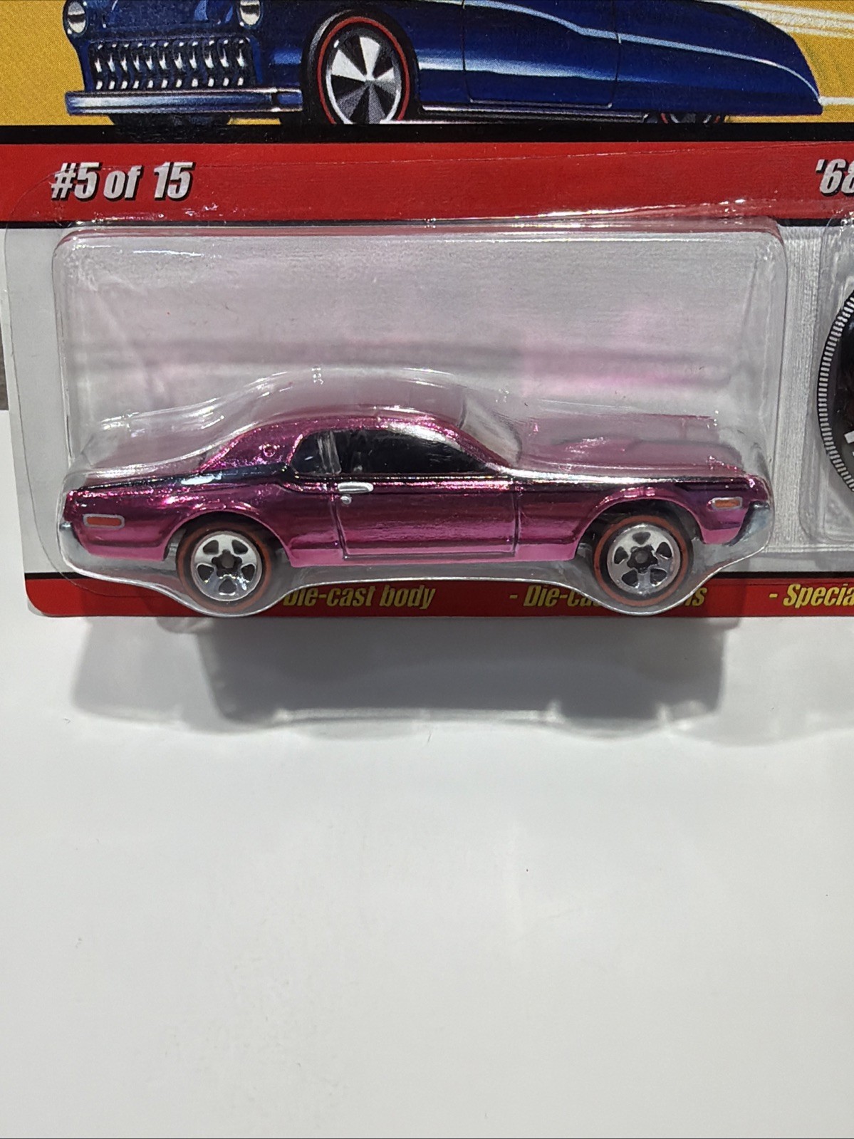 Hot Wheels ’68 Mercury Cougar #5 – Pink – 2008 Hot Wheels Classics B32