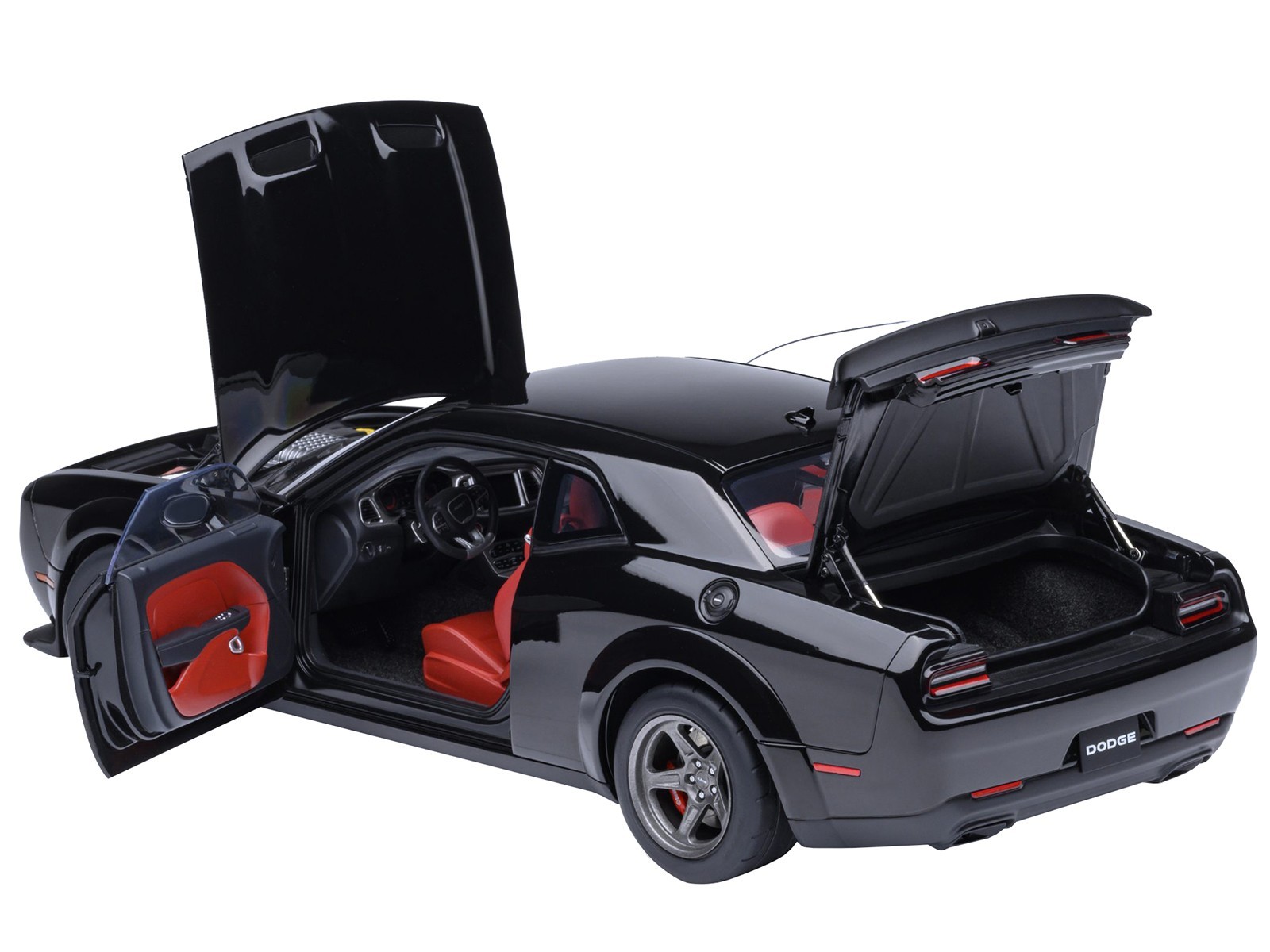 2023 DODGE CHALLENGER SRT SUPER STOCK PITCH BLACK 1/18 MODEL BY AUTOART 71765