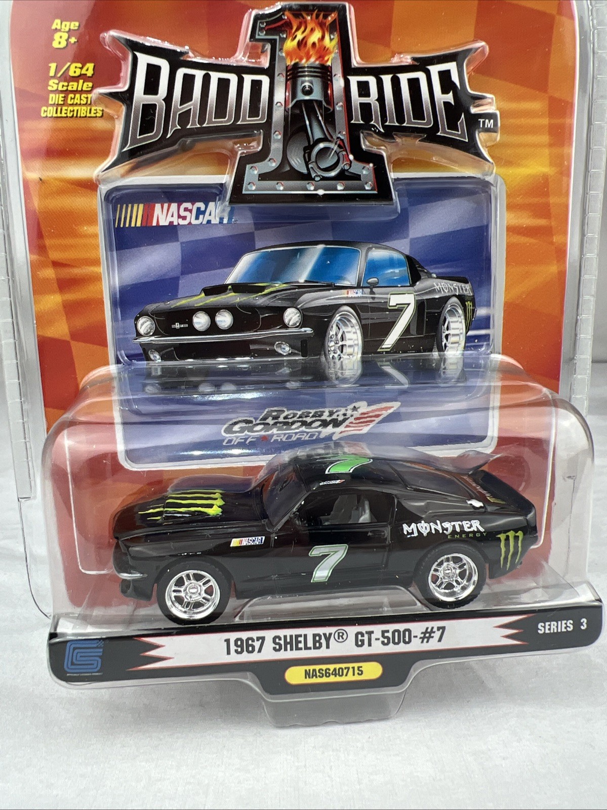 1 Badd Ride 1967 Shelby GT-500 #7 MONSTER ENERGY Series 3 nas640715