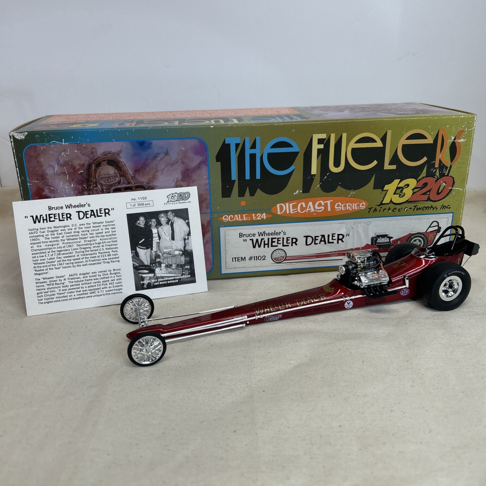 VINTAGE 1320 The Fuelers BRUCE WHEELERS WHEELER DEALER 1/24 Dragster #1102