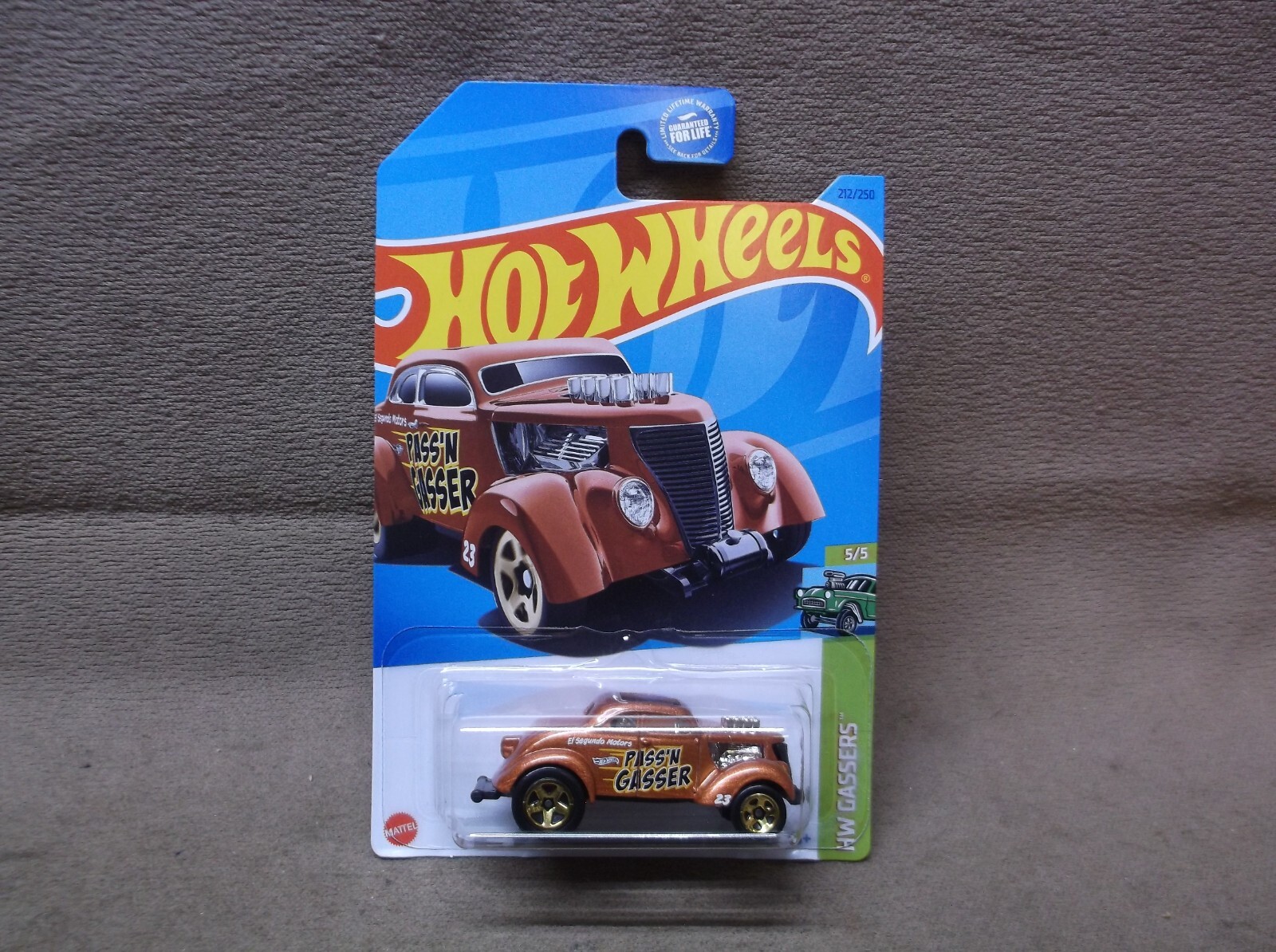 HOT WHEELS 2023 #212 BROWN PASS’N GASSER NHRA DRAG RACER WILLYS FORD HOT ROD