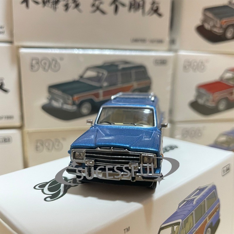 1:64 Grand Wagoneer Blue SUV Alloy Diecast Collectible Sport Car Gift
