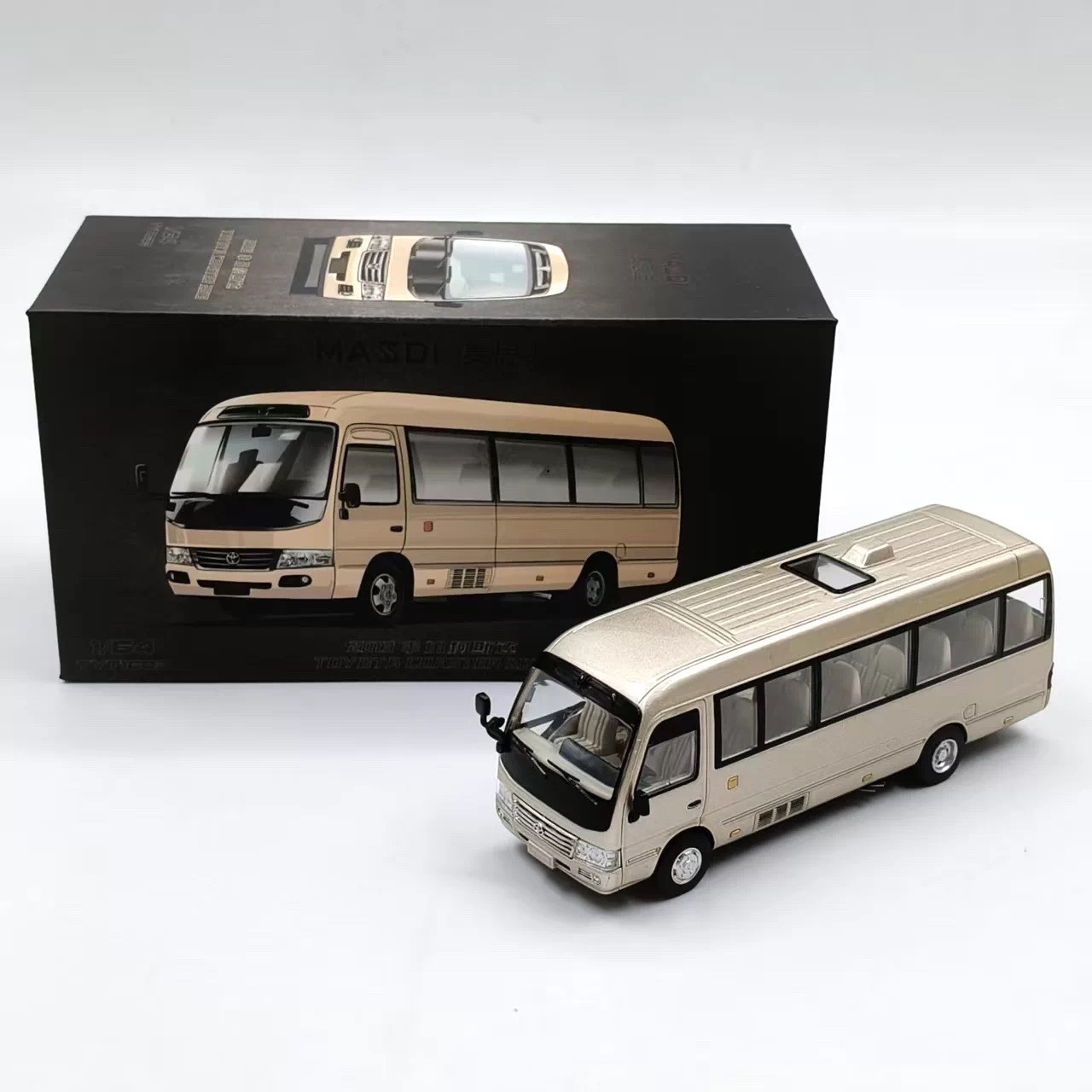 1:64 Toyota Coaster 2013 Diecast Model can slide Simulation Vehicle Display toy