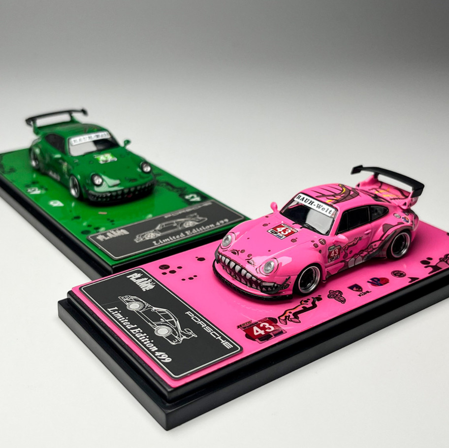 Flame 1:64 Scale Porsche RWB Modification 993 964 Alloy Diecast Model Car Gifts