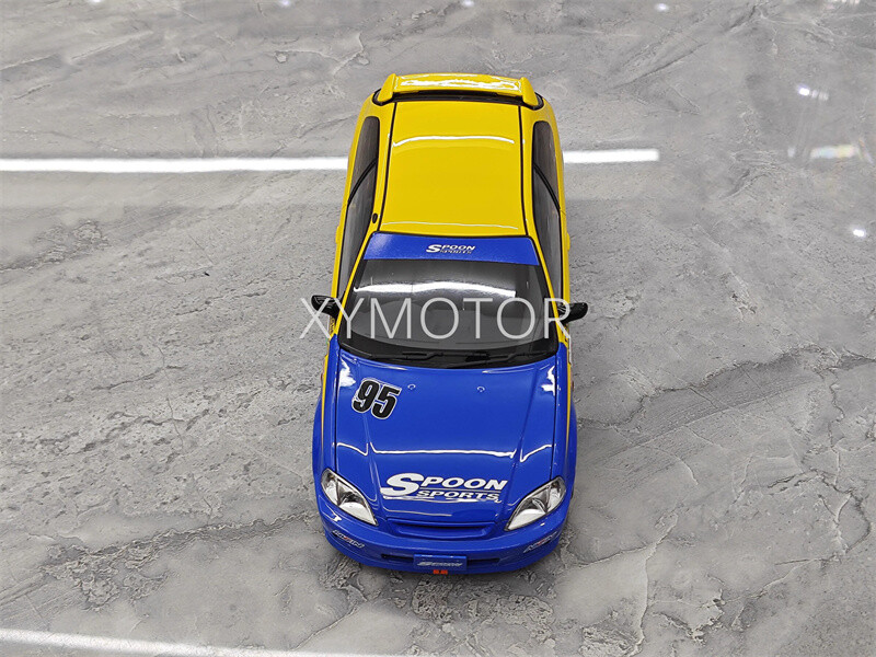 Motorhelix 1/18 Honda Civic Type R EK9 spoon #95 Model Car Gifts Collection