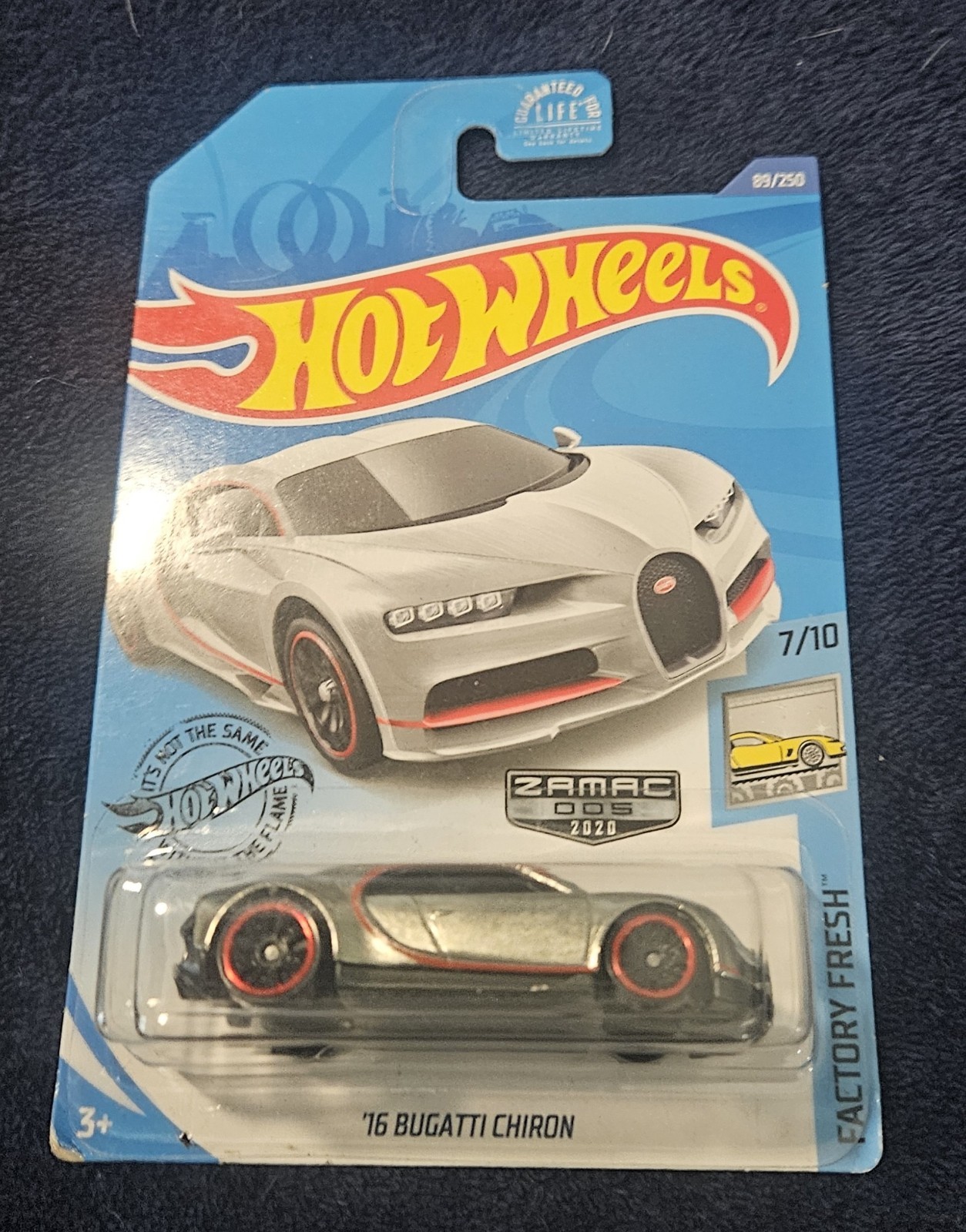 2020 Hot Wheels ‘16 Bugatti Chiron #89 Factory Fresh Zamac #5 Rare Great Card🔥