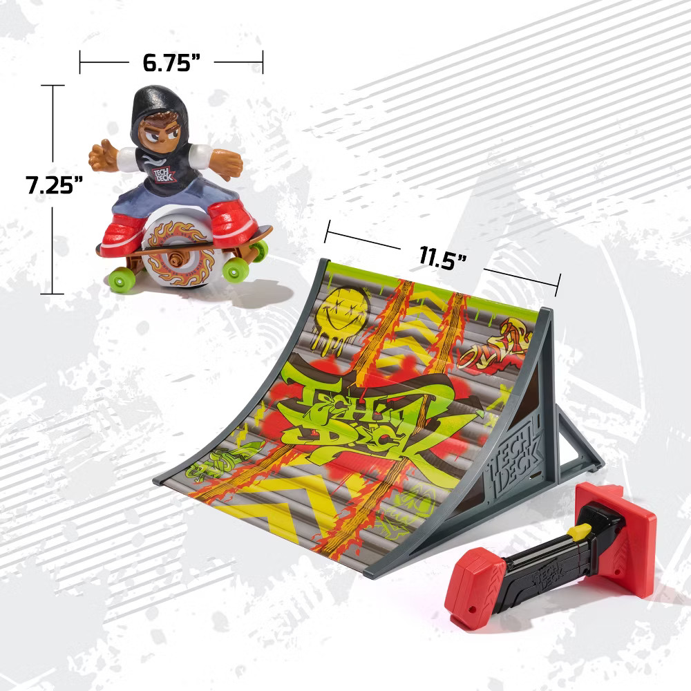 Tech Deck Shred N Blast SK8Board Flywheel Vehicle – Electronic Toy Skateboard