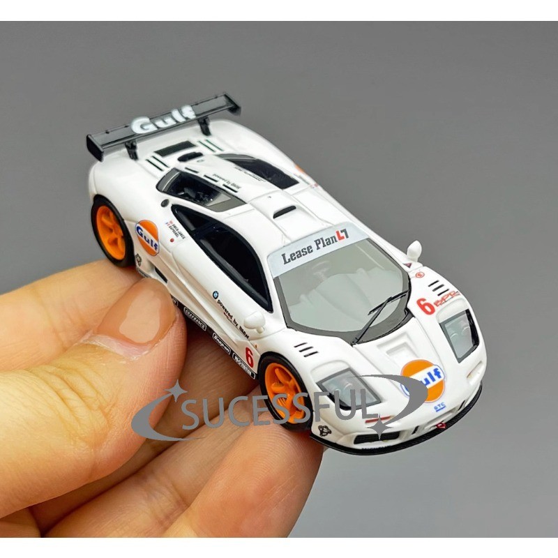 Scalemini 1:64 Gulf F1 GTR Supercar Resin Diecast Model,Racing Collectible Gift
