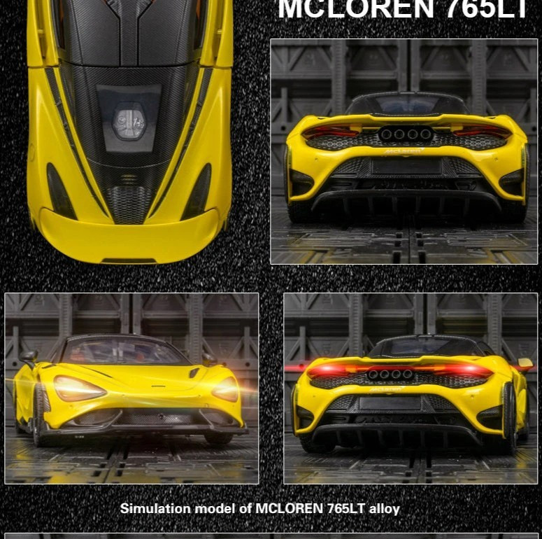 1:24 McLaren 765LT Diecast Alloy Sports Car Metal Model Collectable Toy Gift NEW
